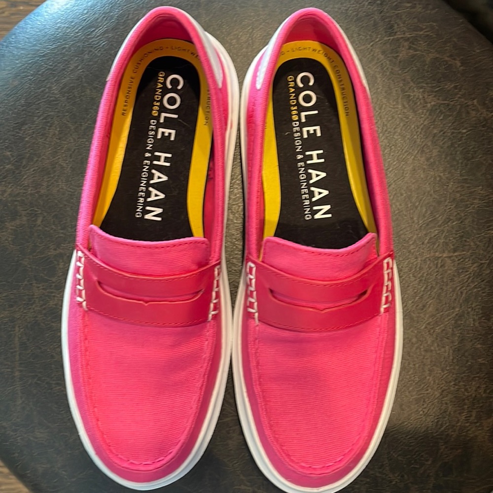 Cole Haan Ladies Grand ProRally Canvas Penny Loafers